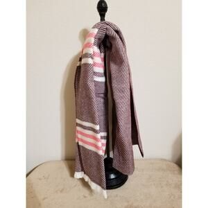 GAP Women's New Scarf Scarves 76' x 25' Color Brown Pink NWT